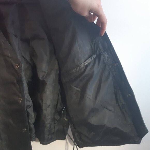 USA Leather - Men's - Genuine Black Leather Braided Trim & Side Laces - Large - Picture 5 of 16